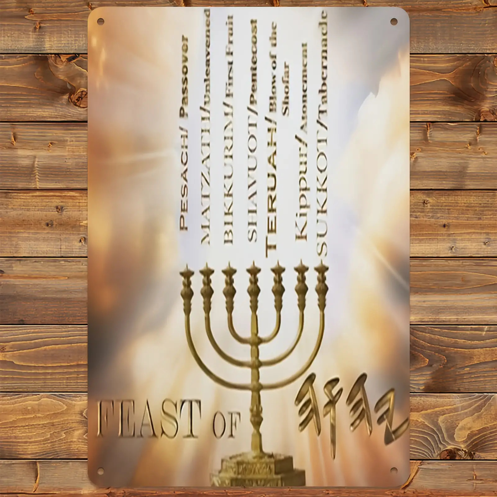 Home Decor Living - CIFBUYHebreeuwse Davidsster Aluminium Wanddecoratie 8x8 Inch