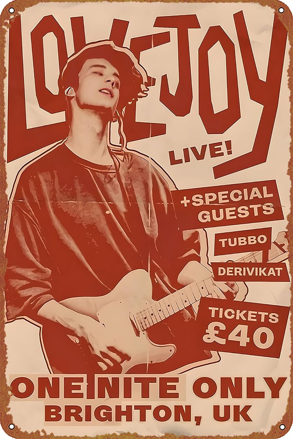 Home Decor Logo - 1p,90's LOVEJOY concertmuziek posters Tin Metal