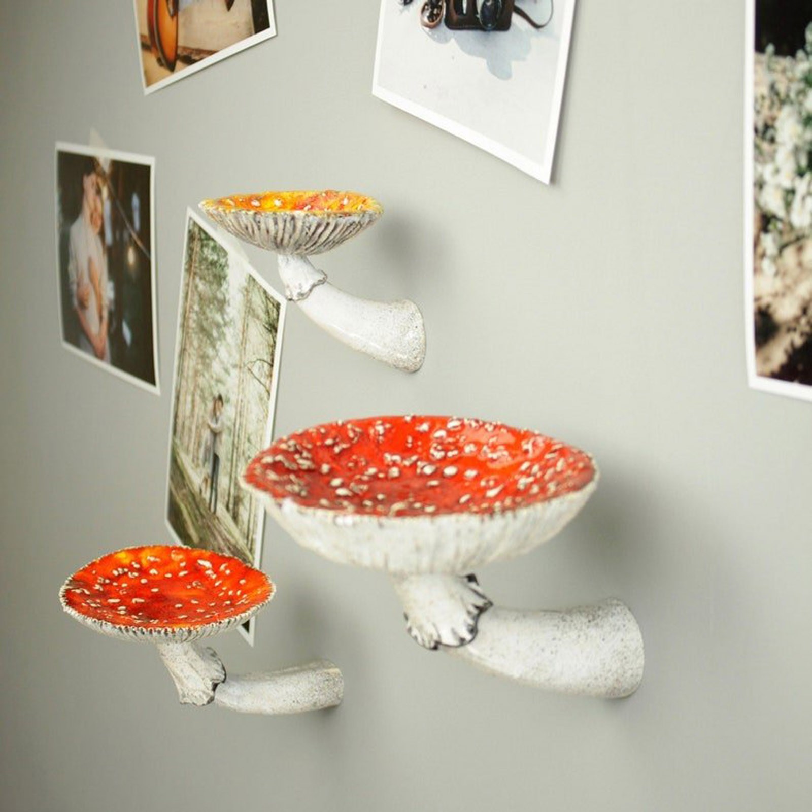 Floating Shelves - 2024 Creatieve Hars Paddestoel-Opknoping Plank Muur
