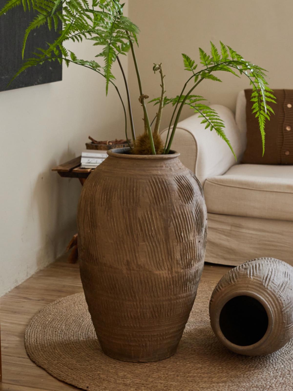 Home Decor Zen Style - Retro vintage grote terracotta bloempot Zen-stijl
