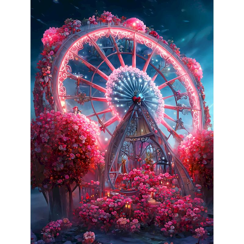 Home Decor On Wheels - SDOYUNO Acrylverf op nummer Roze roos