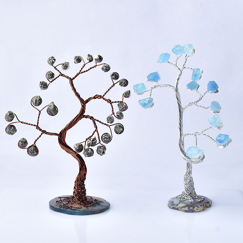 Home Decor Location - 1Pc Natuurlijke Aquamarijn Pyriet Boom Van