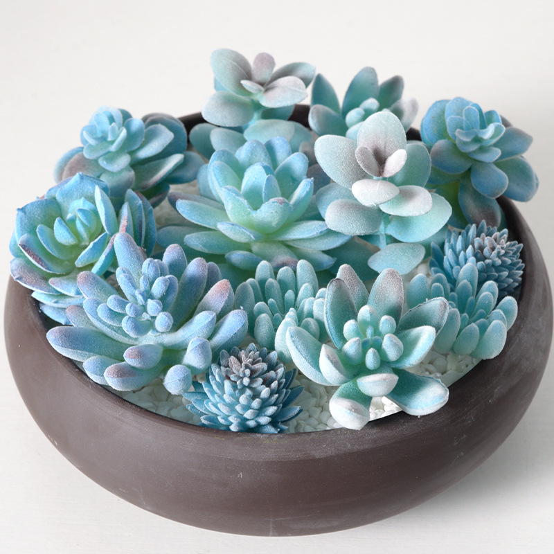 Home Decor Simulator - 4pc Blauwe Massaal Simulatie Vetplant Groene