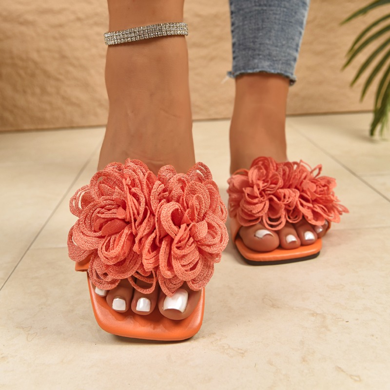 Home Decor Outside - Nieuwe zomerse dames slippers met vierkante