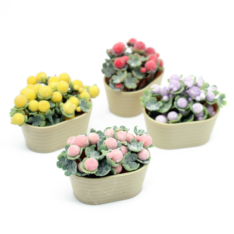 Home Decor Simulator - 1/12 Poppenhuis Simulatie Bloem Plant Ingemaakte