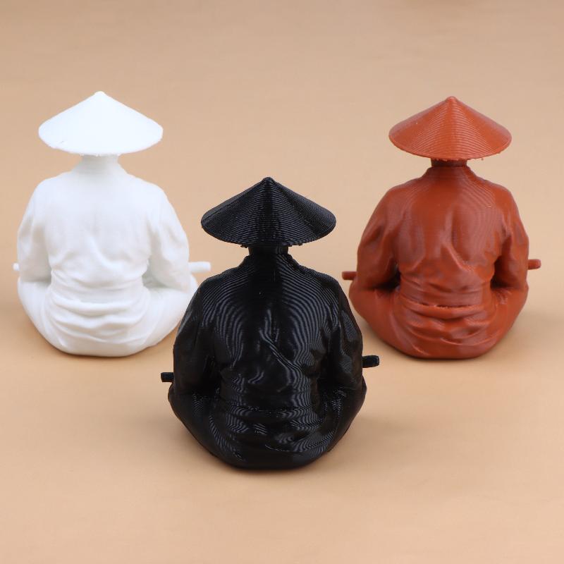 Home Decor Zen Style - Meditatie-figuur van een samurai, oosterse zen-stijl,