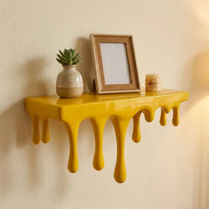 Floating Shelves - Decoratieve 3D-geprinte zwevende plank van kunststof,