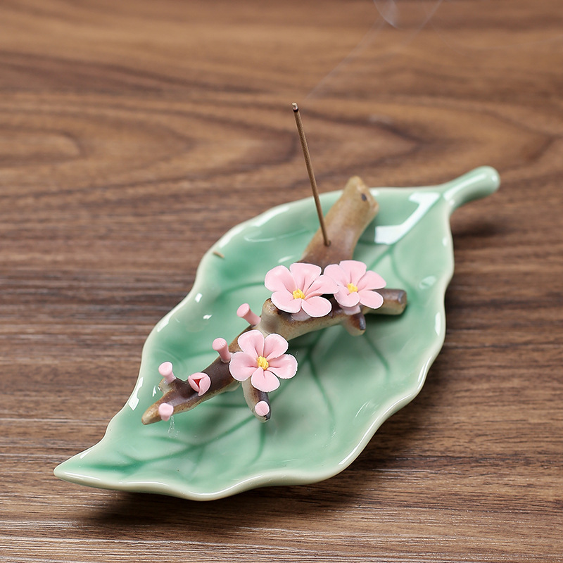 Home Decor Zen Style - Chinese Zen-stijl handgemaakte perzikbloesem wierookbrander, woondecoratie