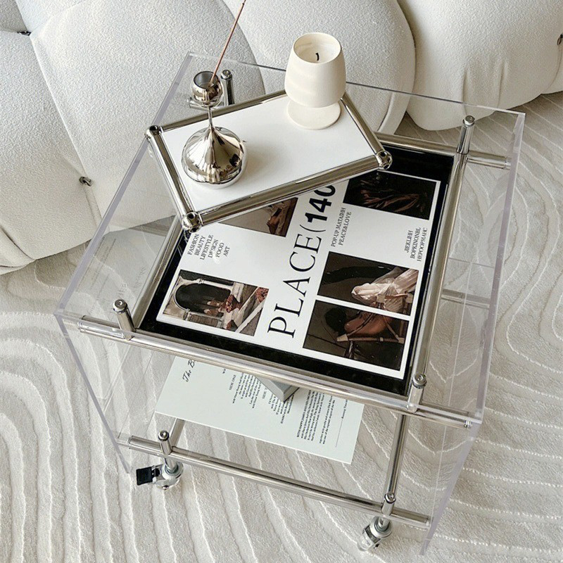 Home Decor On Wheels - Moderne salontafel Minimalistische vierkante bijzettafels Creatieve
