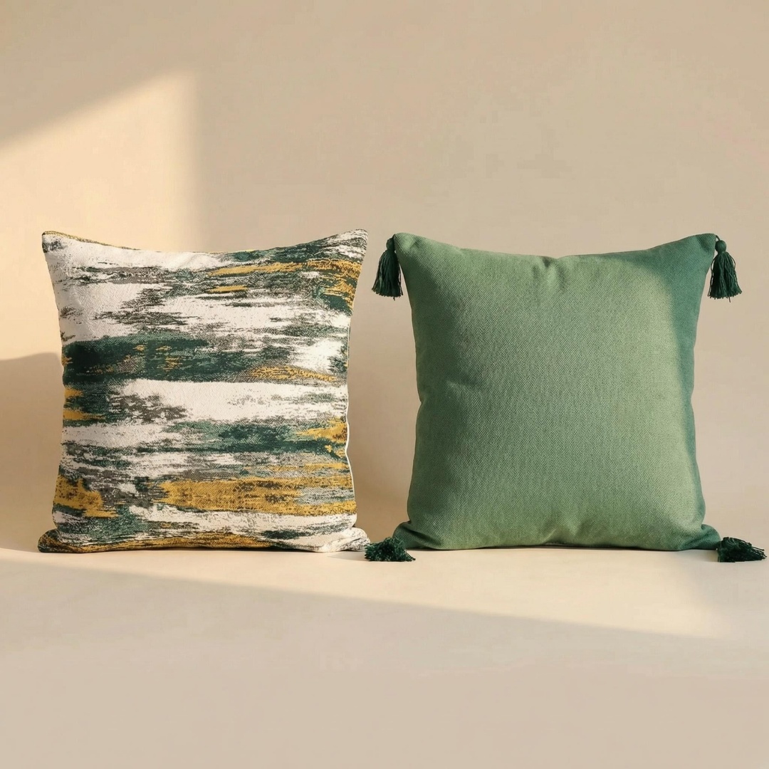 Yarn Home Decor - Home Nordic textuur garengeverfd abstract jacquard
