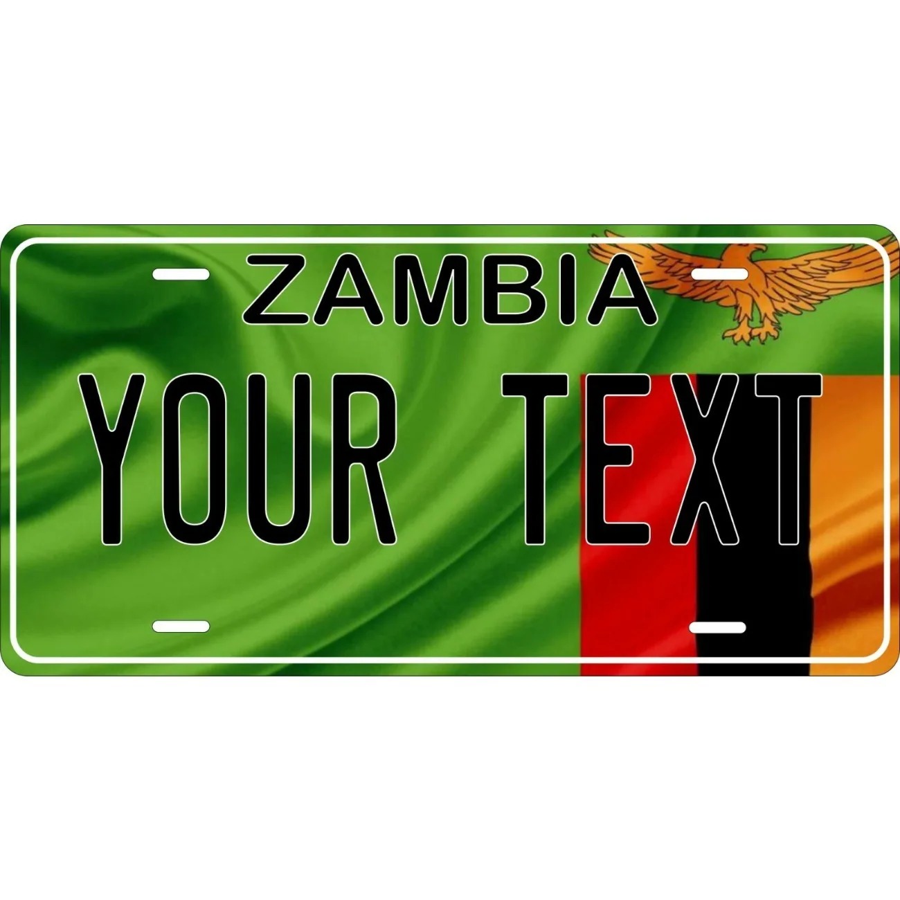 Home Decor Zambia - Op maat gemaakte Zambiaanse vlag hangende