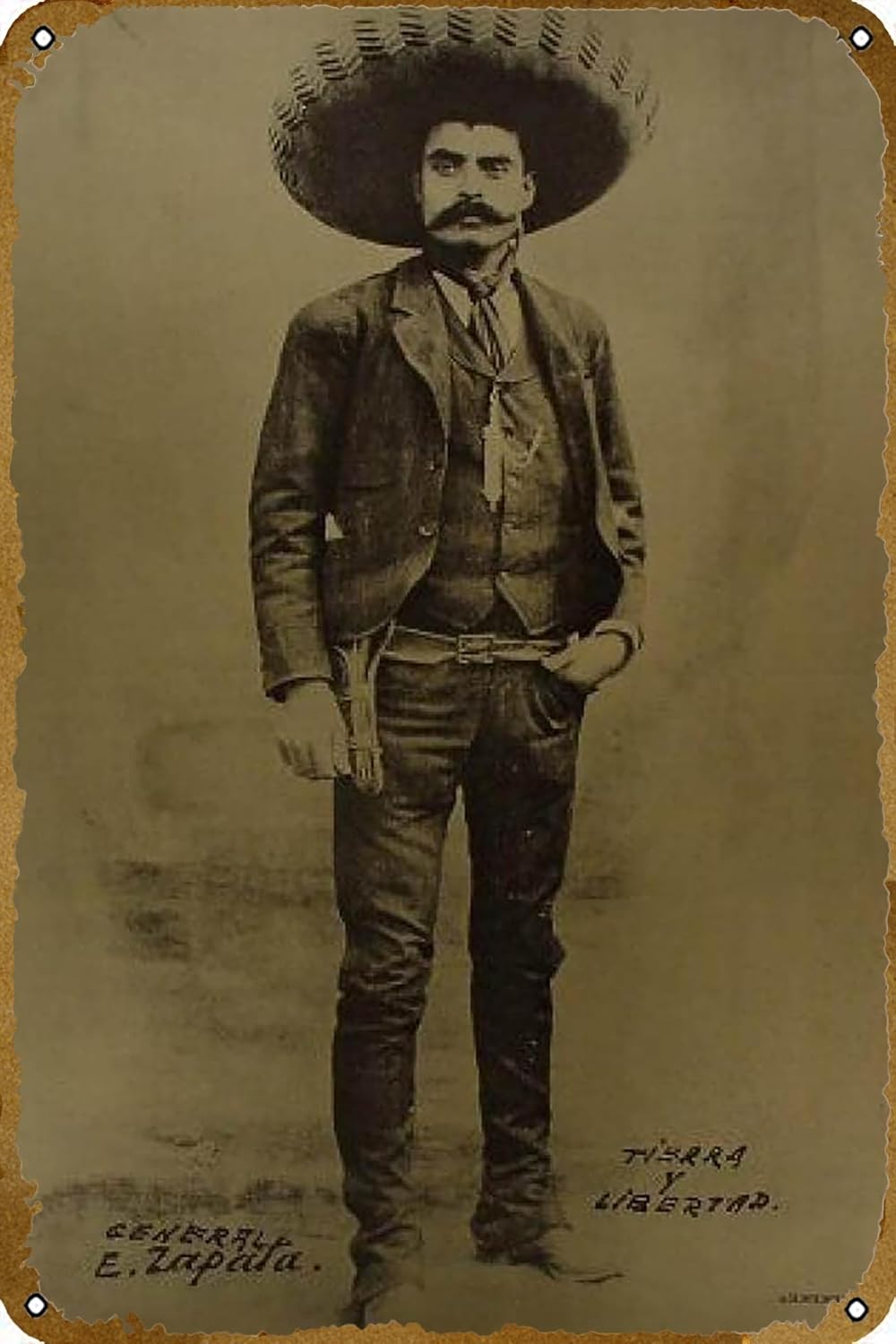 Home Decor Logo - EMILIANO ZAPATA poster ZICO-1721 metalen blik