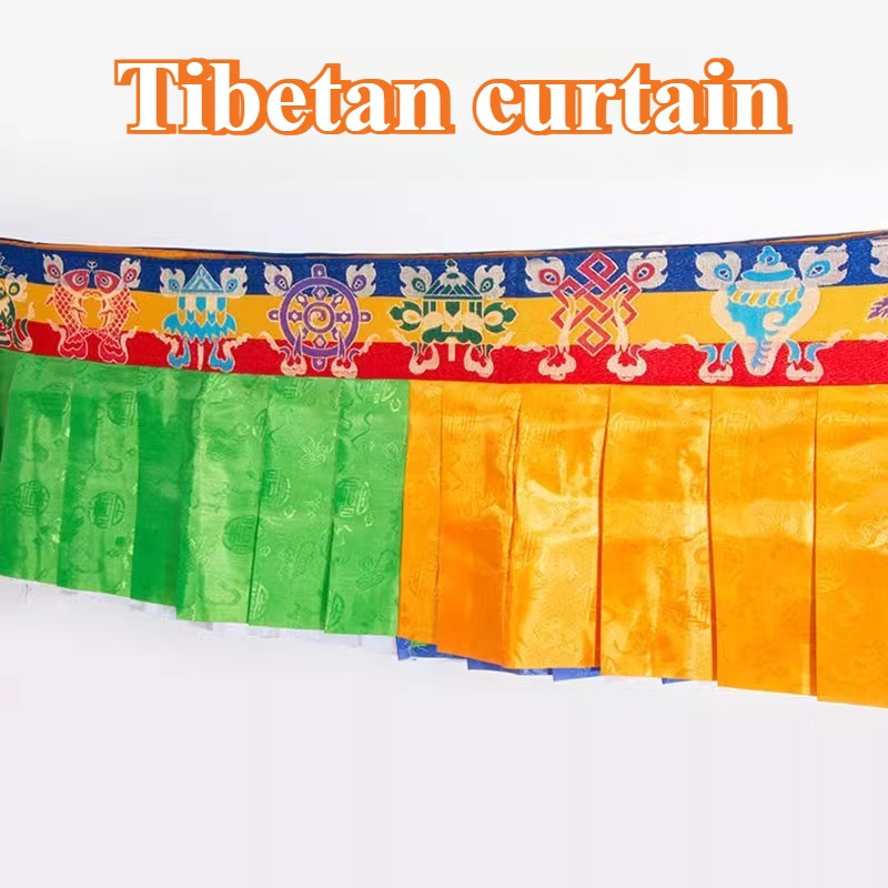Home Decor Curtains - 5M Tibetaanse tafelomtrek Acht gelukbrengende gordijnen