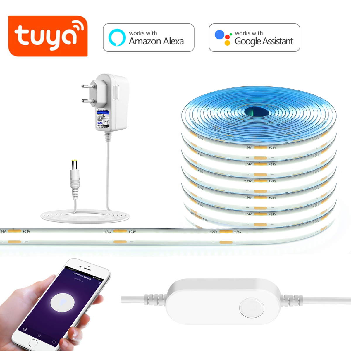 Home Decor App - 3M 5M 10M 24V COB LED-striplicht