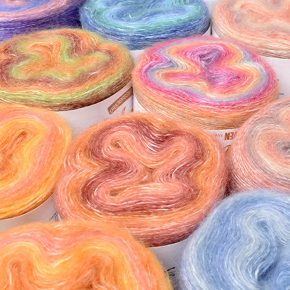 Yarn Home Decor - 250M Regenbooggradiënt Kleur Cake Garen Biologisch