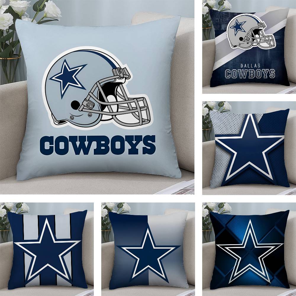 Home Decor Dallas - Rugby D-DallaS C-CowboyS kussensloop pluche stof