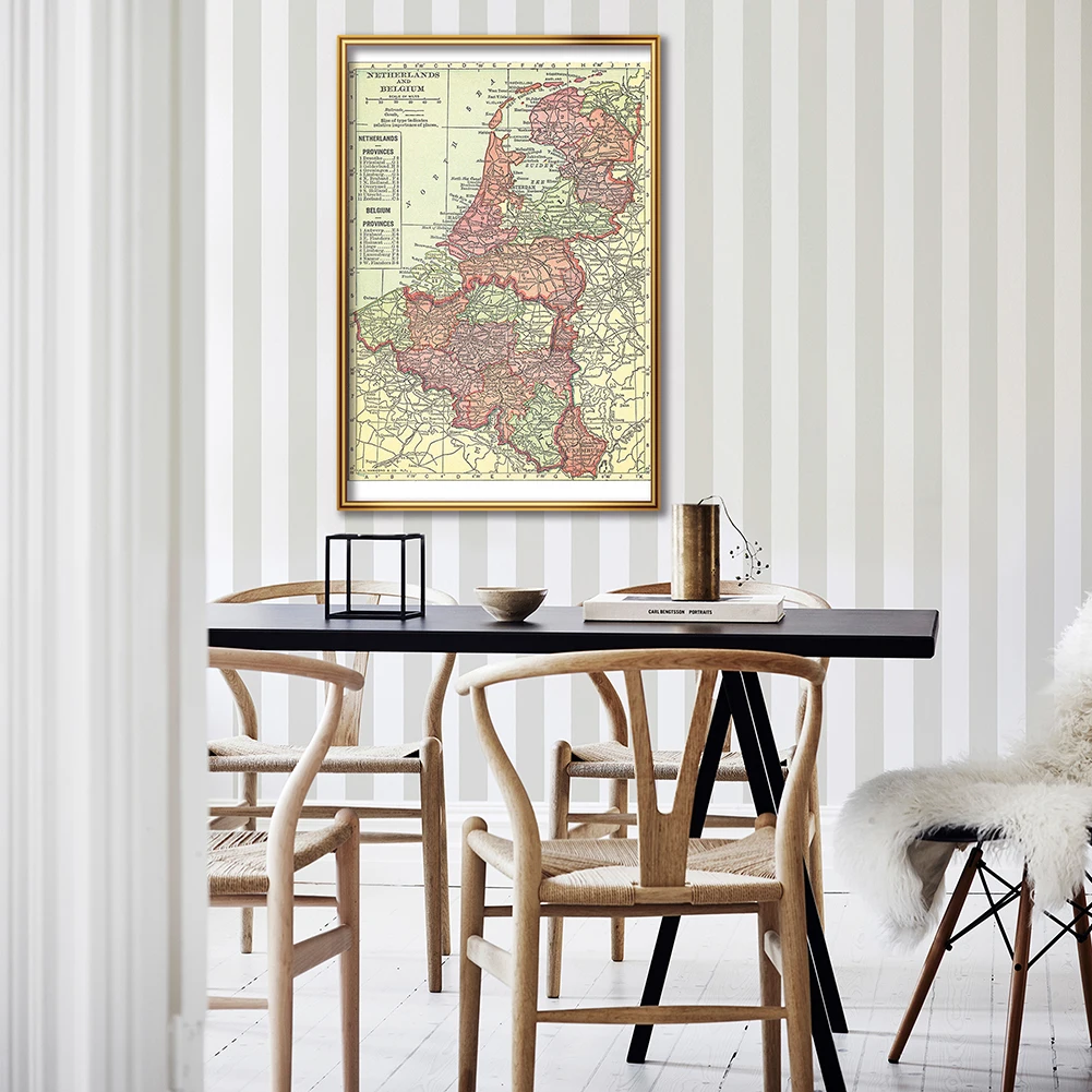 Home Decor Netherlands - 42*59Cm De 1914 België En Nederland