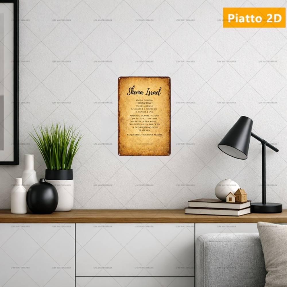 Home Decor Living - CIFBUY Hebreeuwse Schrift Aluminium Wanddecoratie 8x8