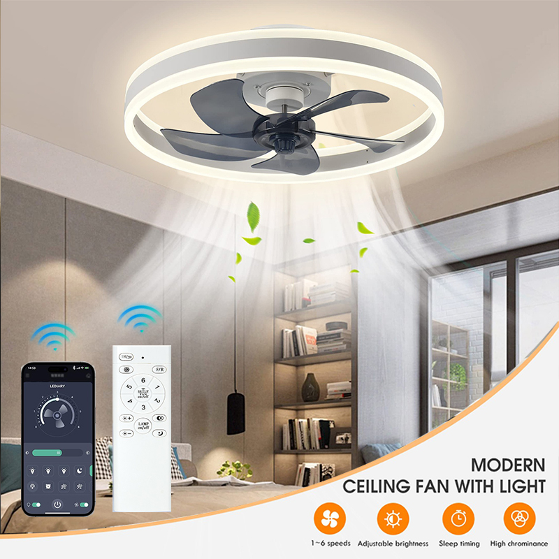 Home Decor App - LED Plafondlamp Fan Met APP Afstandsbediening