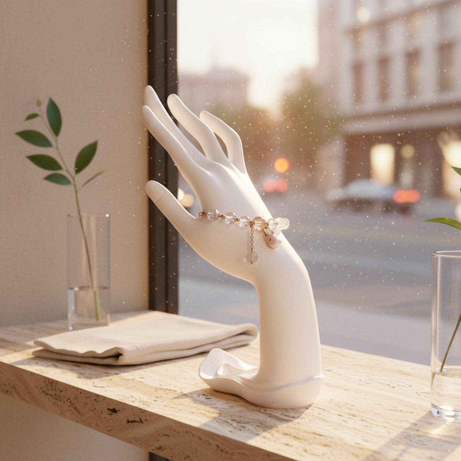 Home Decor Design Ideas - 3 stuks handvormige armbandstandaard cadeau-idee hars