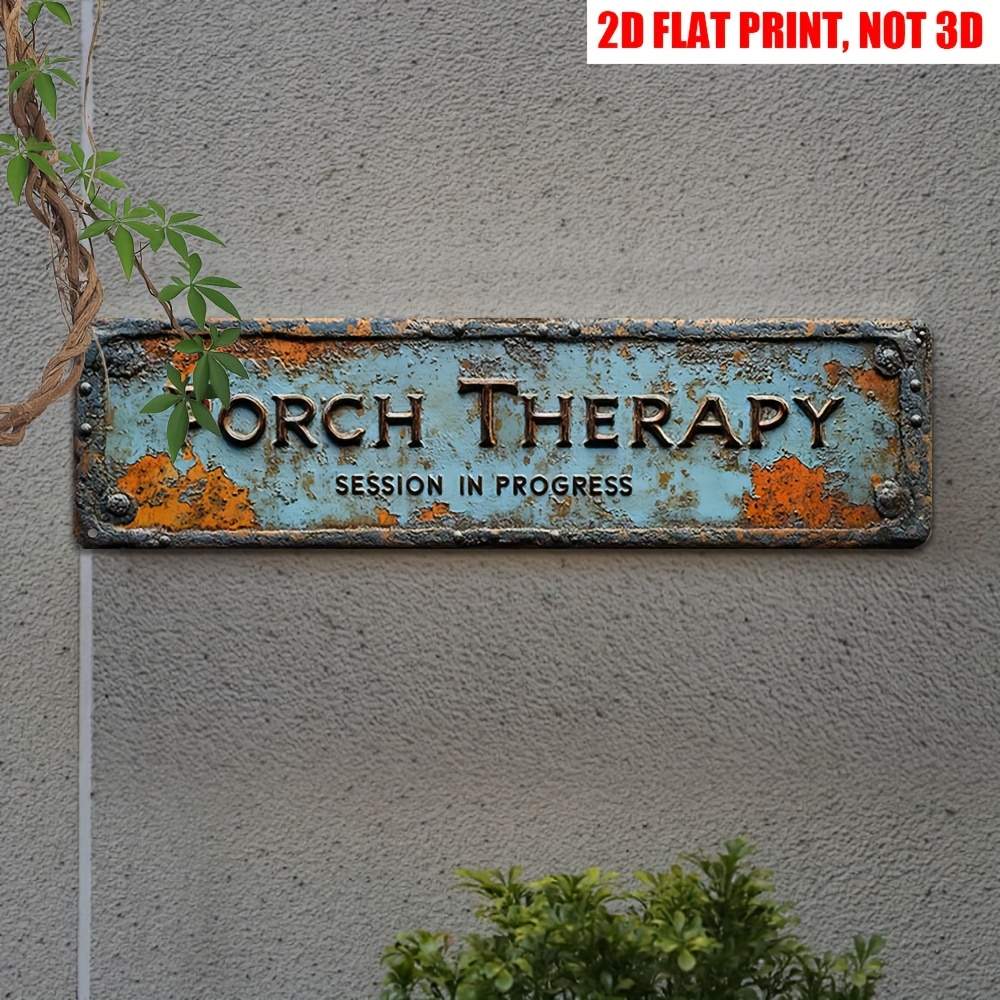 Home Decor Outside - 2D platte entree ontspanningsmetaalbord wanddecoratie, vintage