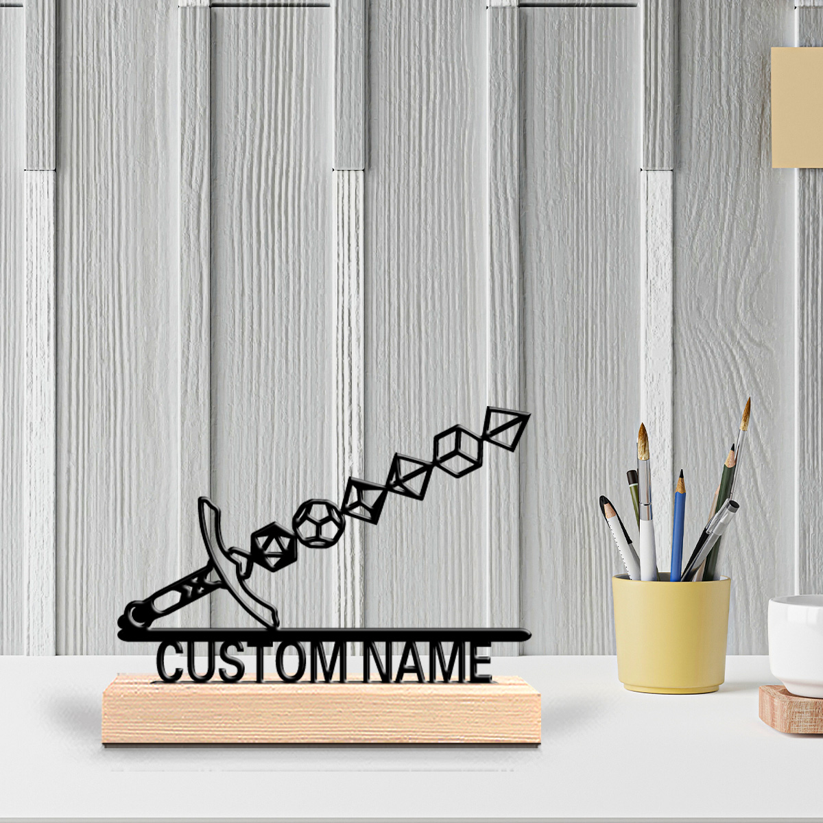 Home Decor Statue - 1 stuk abstract zwaard, aanpasbare tekst,