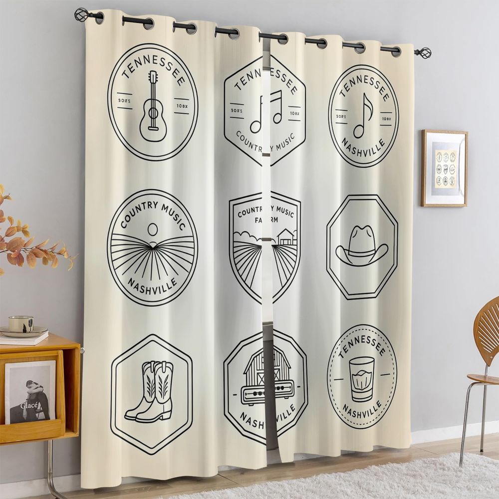 Tennessee Country Music Thema- - Home Decor Curtains recensie en prijs