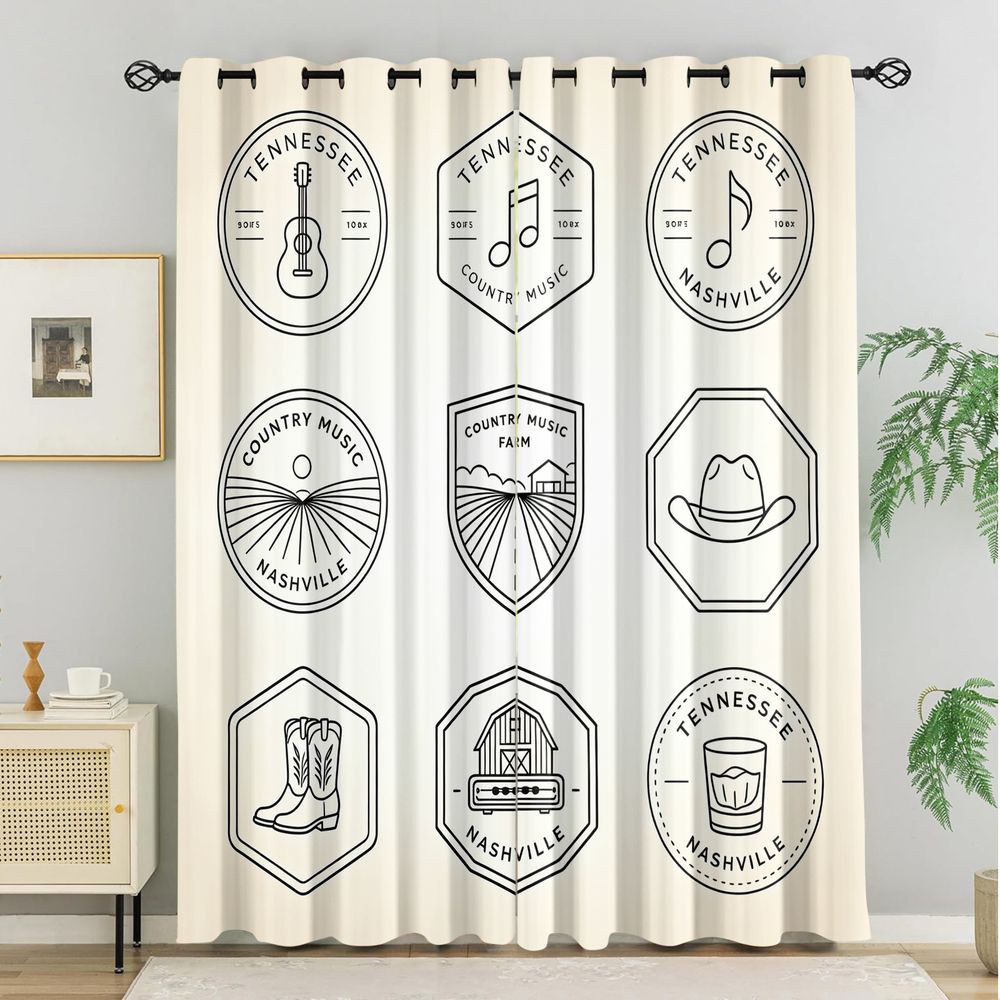 Tennessee Country Music Thema- - Home Decor Curtains recensie en prijs