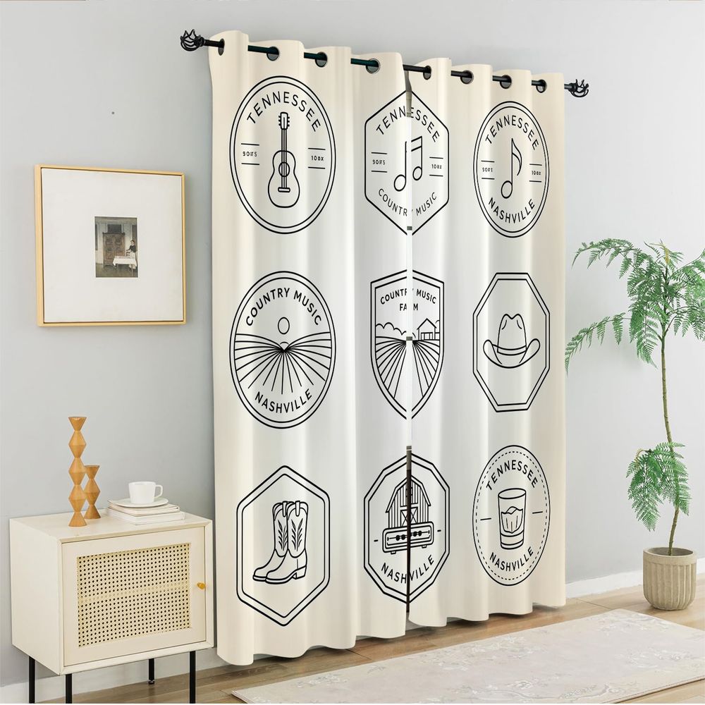Tennessee Country Music Thema- - Home Decor Curtains recensie en prijs