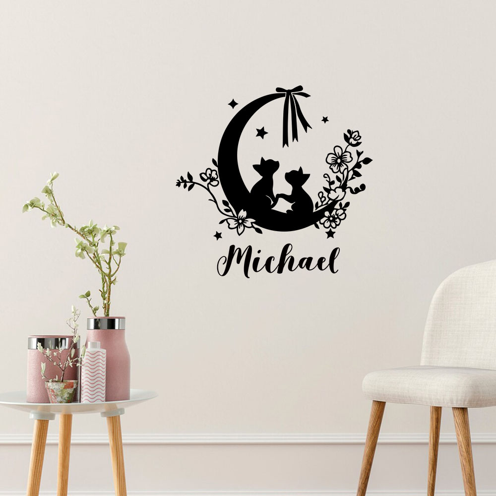 1PC Kleurrijke Kat Bloem Maan  - Home Decor Cat recensie en prijs