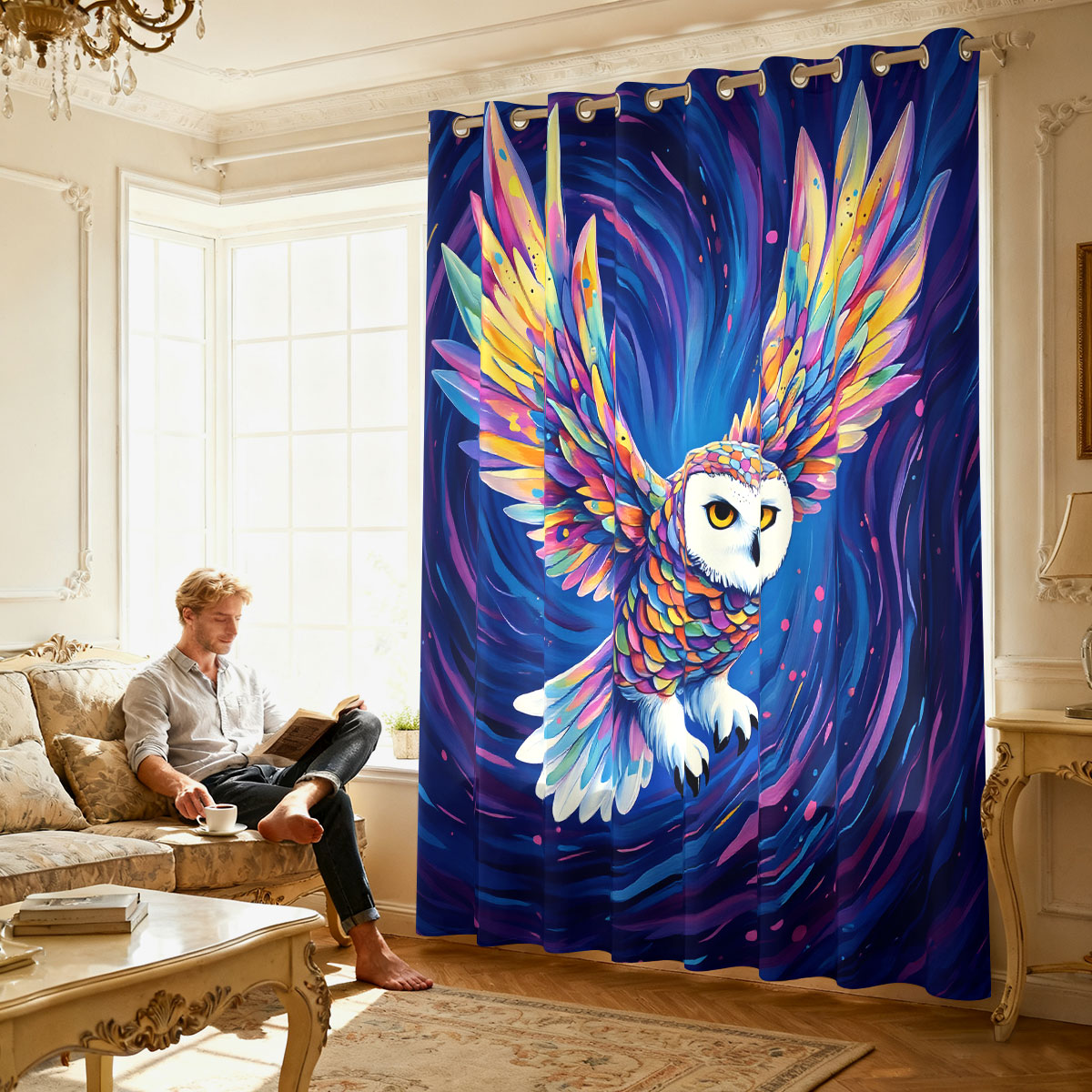 1PC Kleurrijke Sterrenhemel Vl - Home Decor Curtains recensie en prijs