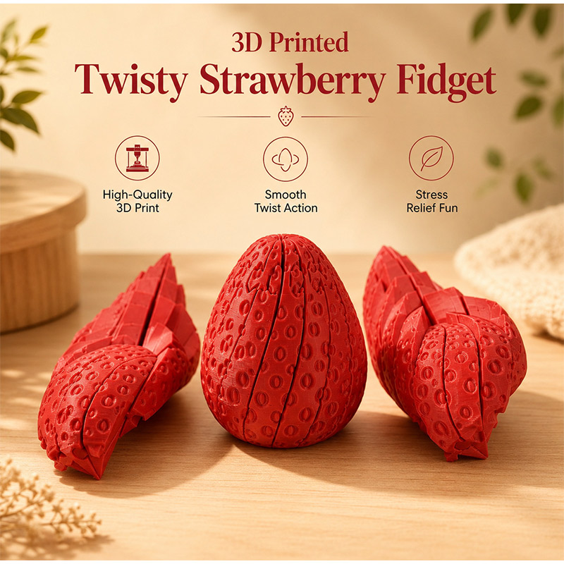 Gedraaide Aardbeien-Ei 3D Gepr - Home Decor Modern Organic recensie en prijs