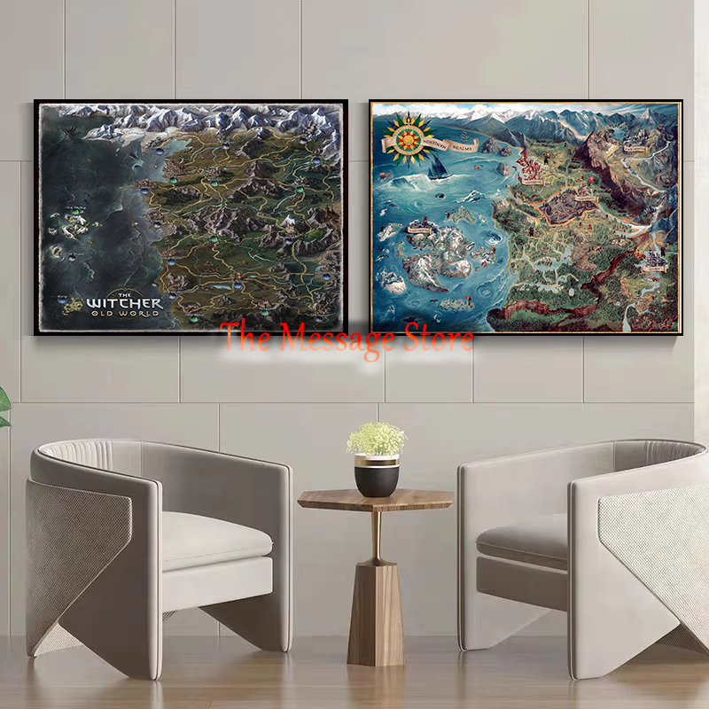 Witcher Wereldkaart Continent  - Home Decor Location recensie en prijs