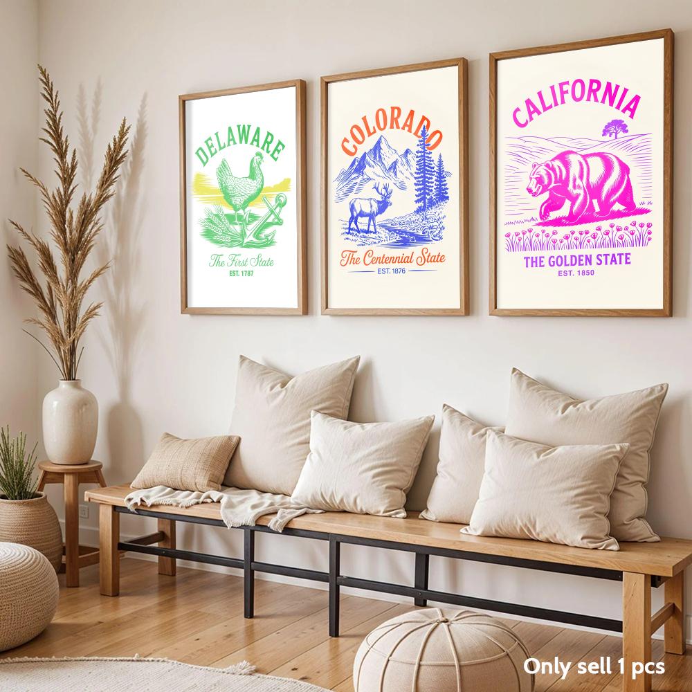 Animal Us States Art Design Po - Home Decor Design Ideas recensie en prijs