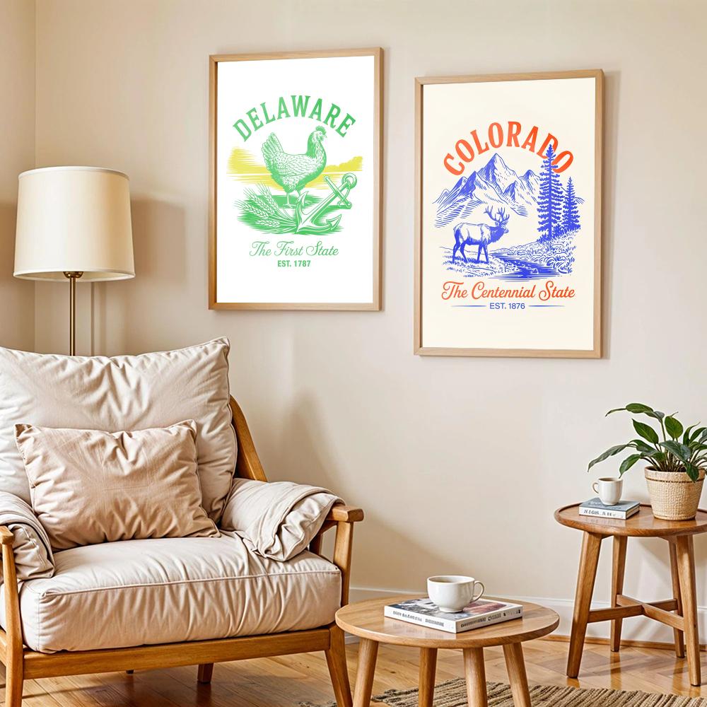 Animal Us States Art Design Po - Home Decor Design Ideas recensie en prijs