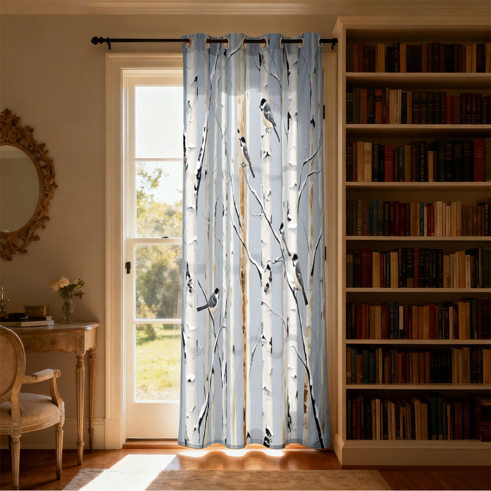1 stuk berkenbos titmouse prin - Home Decor Curtains recensie en prijs