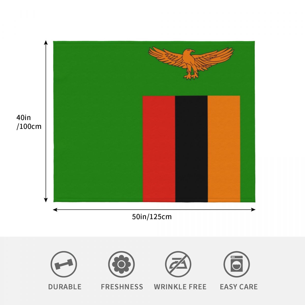 Vlag van Zambia Gooideken Warm - Home Decor Zambia recensie en prijs