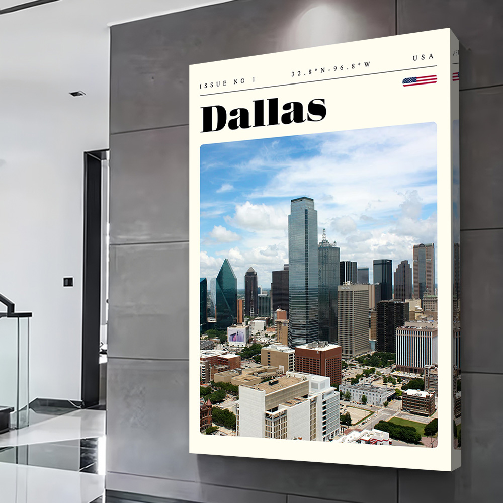 Dallas Texas Travel Printing P - Home Decor Dallas recensie en prijs