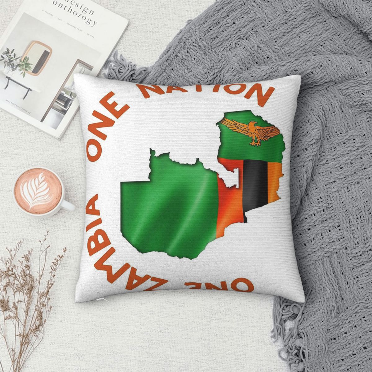 One Zambia One Nation vierkant - Home Decor Zambia recensie en prijs