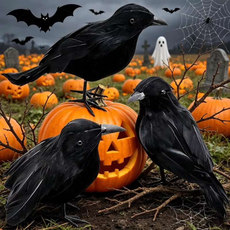 1PC Zwarte Kraai Halloween Dec - Home Decor Halloween recensie en prijs