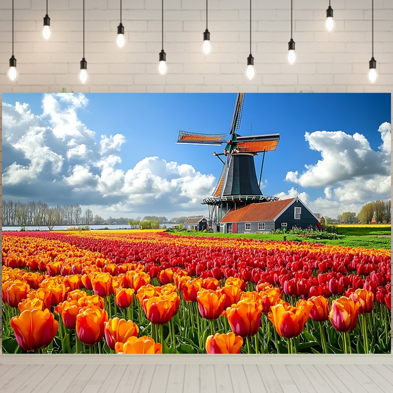 Windmolen Tulpenveld Nederland - Home Decor Netherlands recensie en prijs