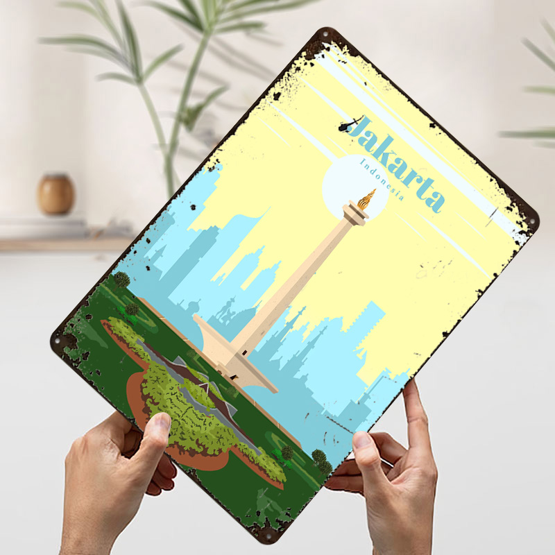 Reis naar Jakarta Poster afdru - Home Decor Jakarta recensie en prijs