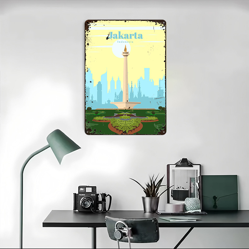Reis naar Jakarta Poster afdru - Home Decor Jakarta recensie en prijs