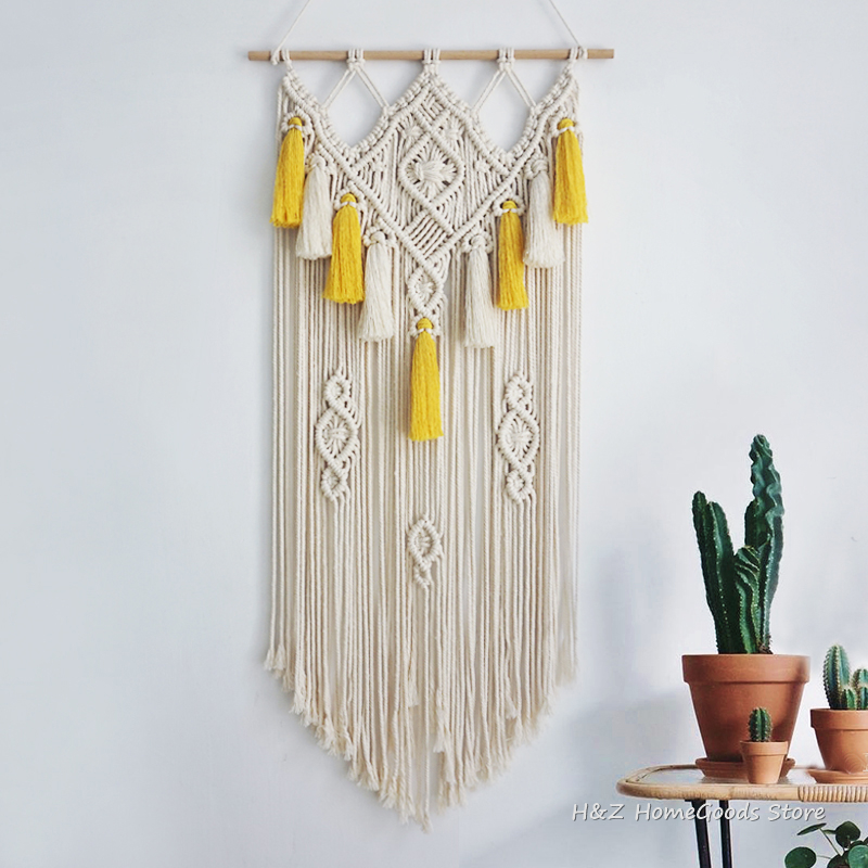 Macrame Muur Opknoping Geweven - Yarn Home Decor recensie en prijs