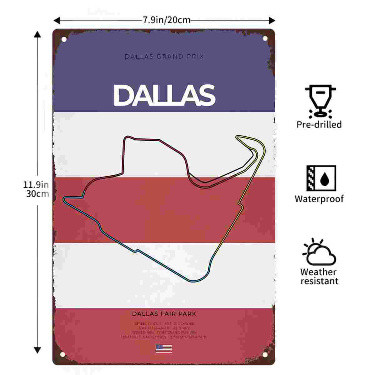 2D FLAT 1pc Dallas Grand Prix  - Home Decor Dallas recensie en prijs