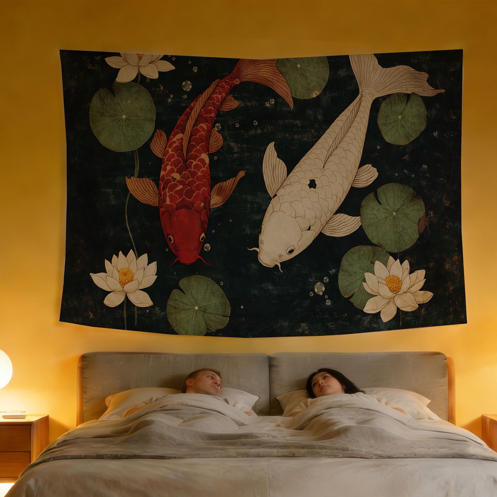 Luxe Koi Vis en Lotus Bloem Wa - Home Decor Zen Style recensie en prijs