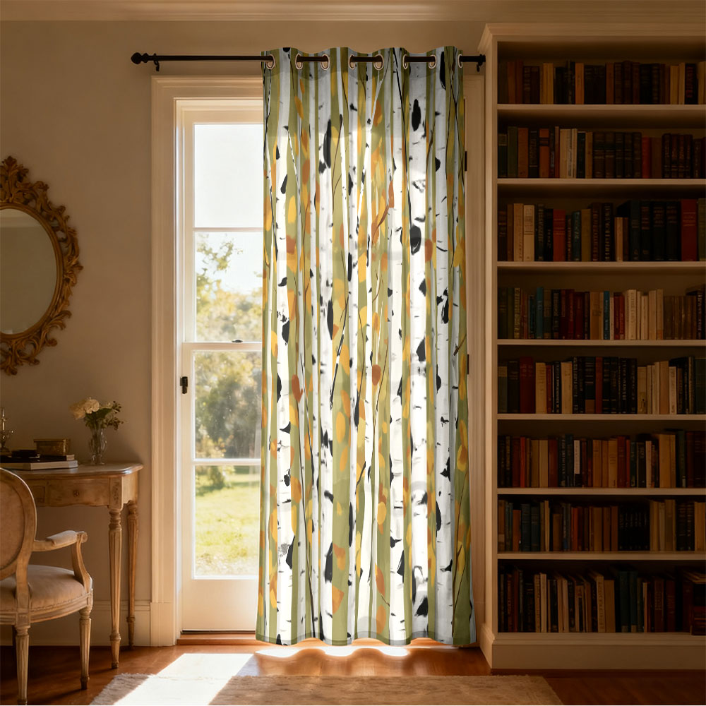 1 stuk herfstberkenbos print e - Home Decor Curtains recensie en prijs