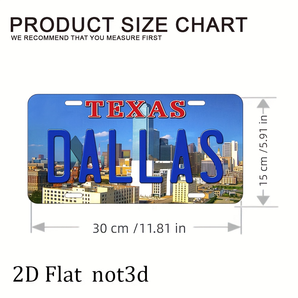 2D Plat, 1 stuk Vintage Texas  - Home Decor Dallas recensie en prijs